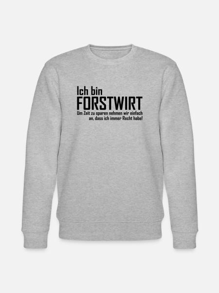 ich bin forstwirt - Stanley/Stella Unisex Bio-Sweatshirt CHANGER - Grau meliert