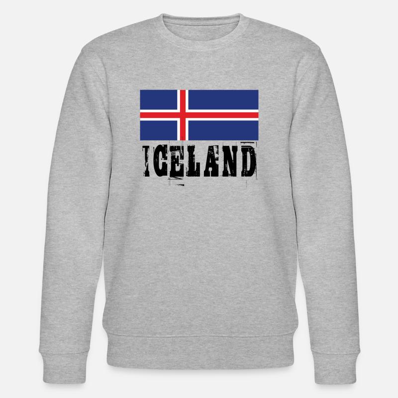 Iceland Flag - Stanley/Stella Unisex Bio-Sweatshirt CHANGER  - Grau meliert