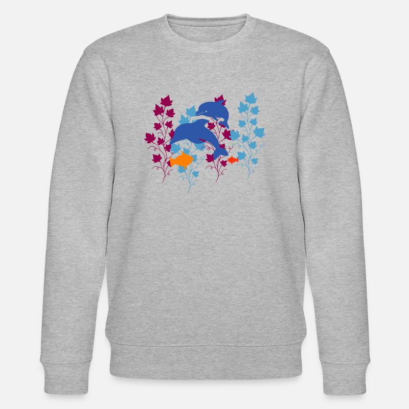 Delfin Dolphin - Stanley/Stella Unisex Bio-Sweatshirt CHANGER  - Grau meliert