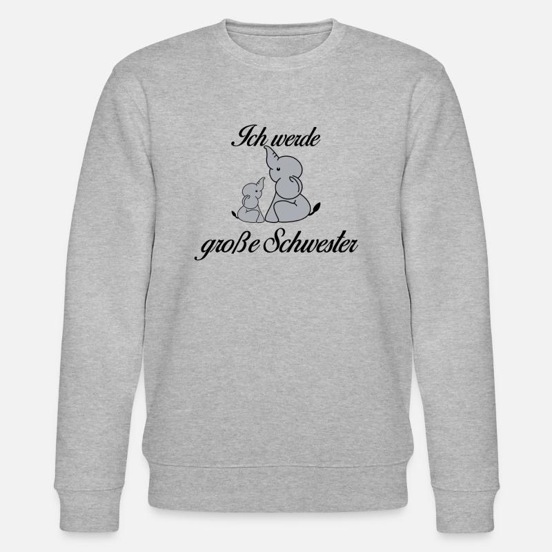Große Schwester - Stanley/Stella Unisex Bio-Sweatshirt CHANGER  - Grau meliert
