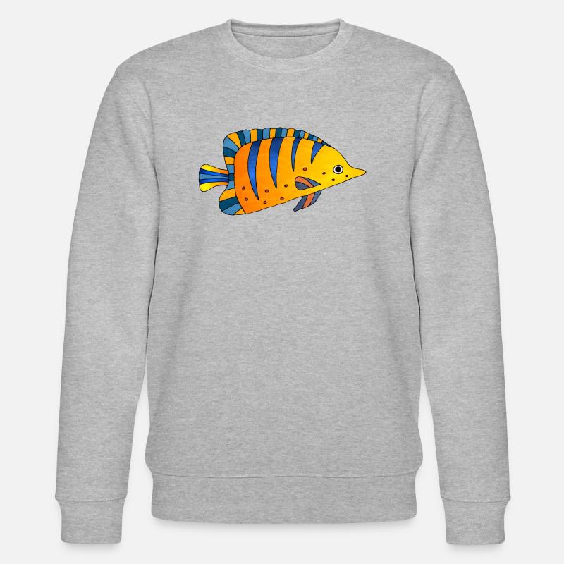 Fisch - Stanley/Stella Unisex Bio-Sweatshirt CHANGER  - Grau meliert