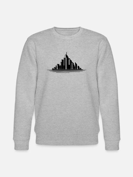 City Illustration Gift Idea - Stanley/Stella CHANGER Unisex Organic Sweatshirt - heather grey