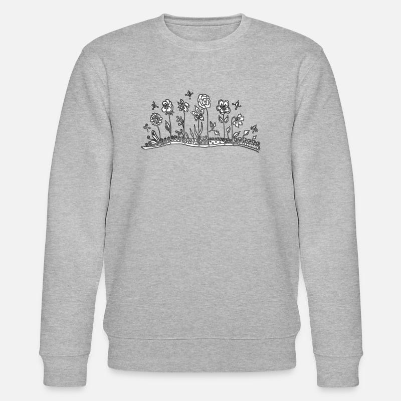 Blumen - Stanley/Stella Unisex Bio-Sweatshirt CHANGER  - Grau meliert