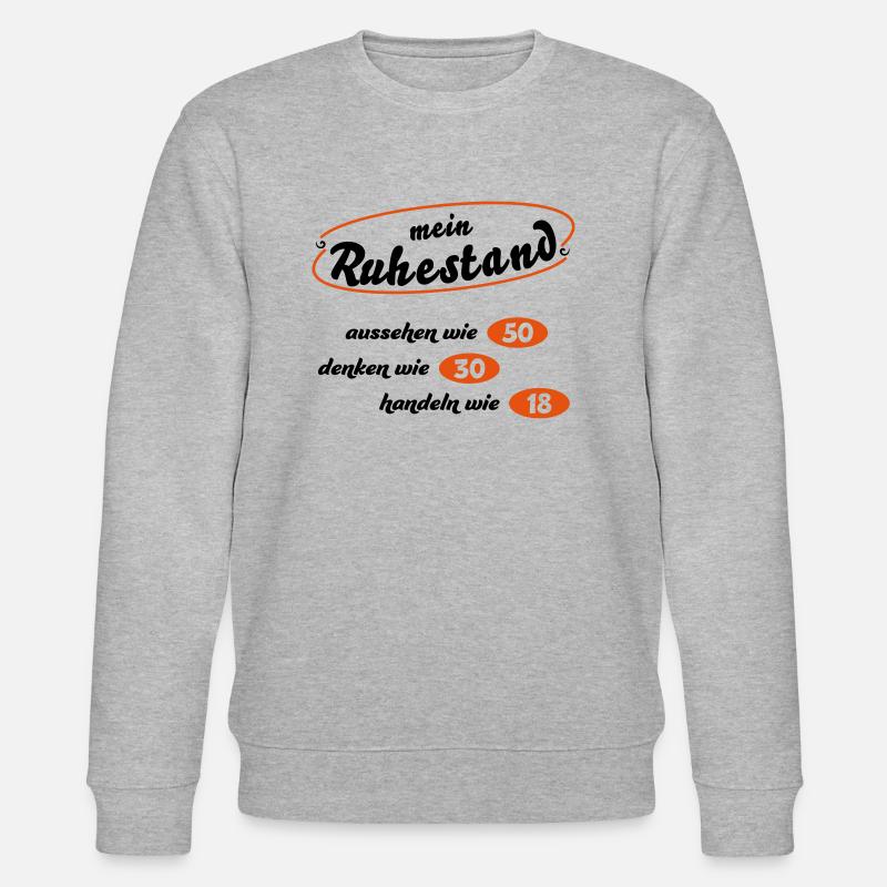 Rentner - Stanley/Stella Unisex Bio-Sweatshirt CHANGER  - Grau meliert