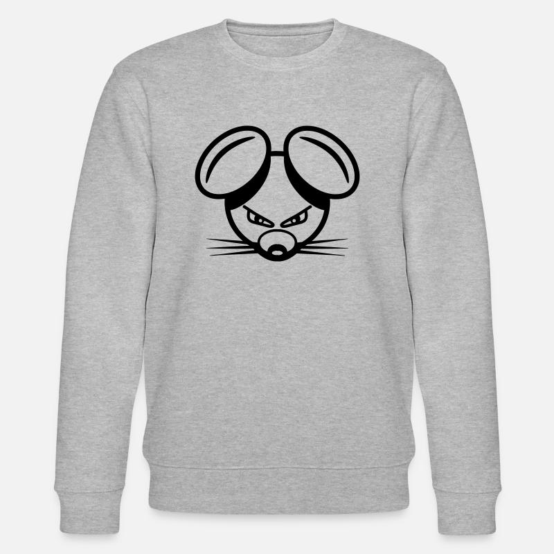 angry mouse - Stanley/Stella CHANGER Unisex Organic Sweatshirt - heather grey