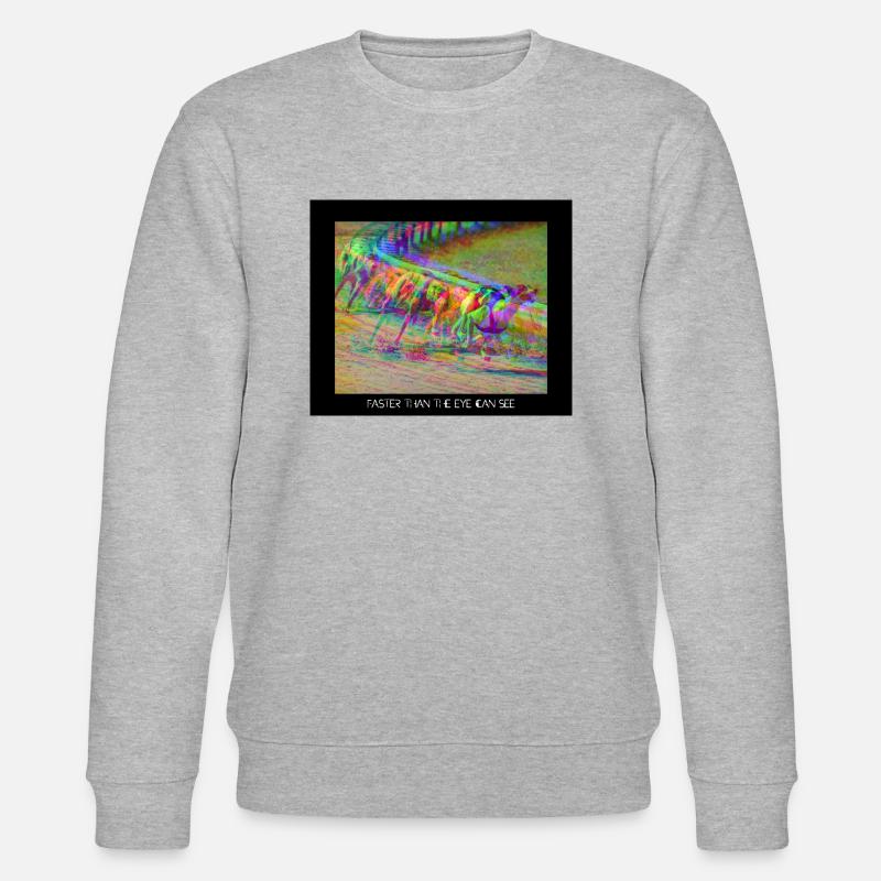 Greyhounds de course rapide - Conception de glitch - Sweat bio CHANGER Stanley/Stella Unisexe - gris chiné