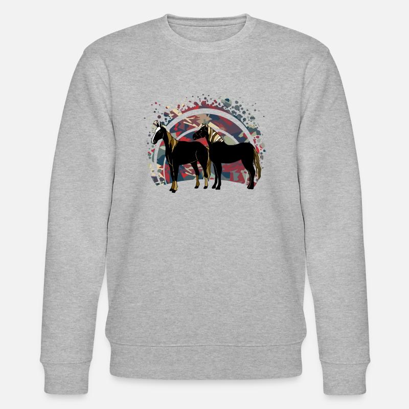 Die Pferde - Stanley/Stella Unisex Bio-Sweatshirt CHANGER  - Grau meliert