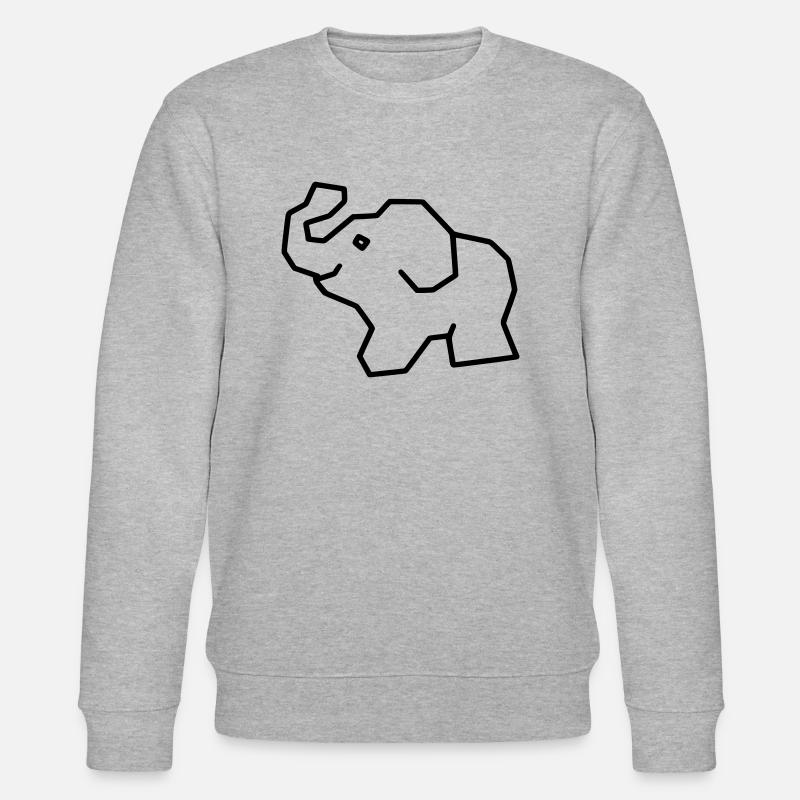 Éléphant - Sweat bio CHANGER Stanley/Stella Unisexe - gris chiné