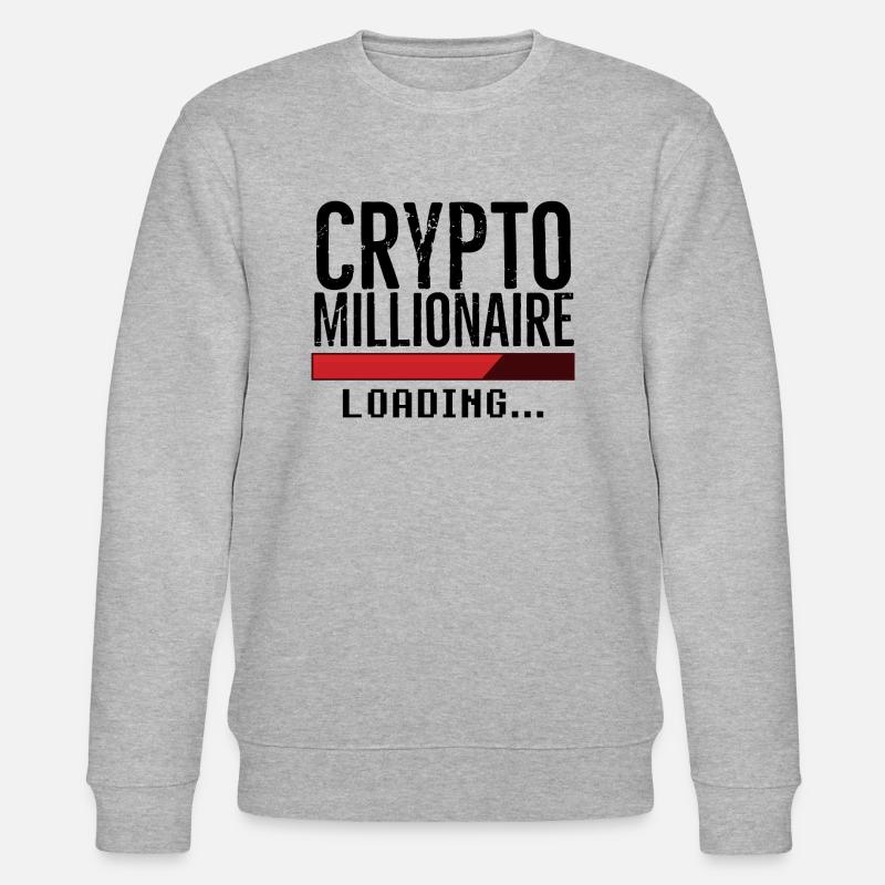 Bitcoin Crypto Millionär Laden - Stanley/Stella Unisex Bio-Sweatshirt CHANGER  - Grau meliert