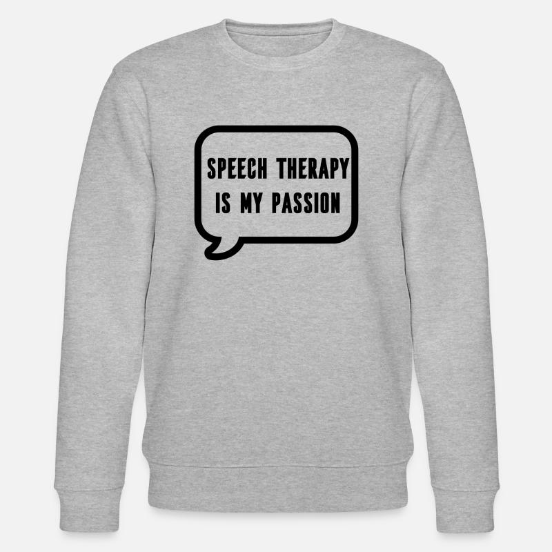 Logopäde Logopädin Logopädie Sprachtherapeut - Stanley/Stella Unisex Bio-Sweatshirt CHANGER  - Grau meliert