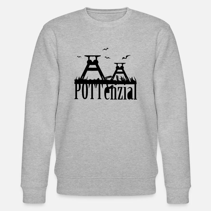 Echt Pottenzial - Stanley/Stella Unisex Bio-Sweatshirt CHANGER  - Grau meliert