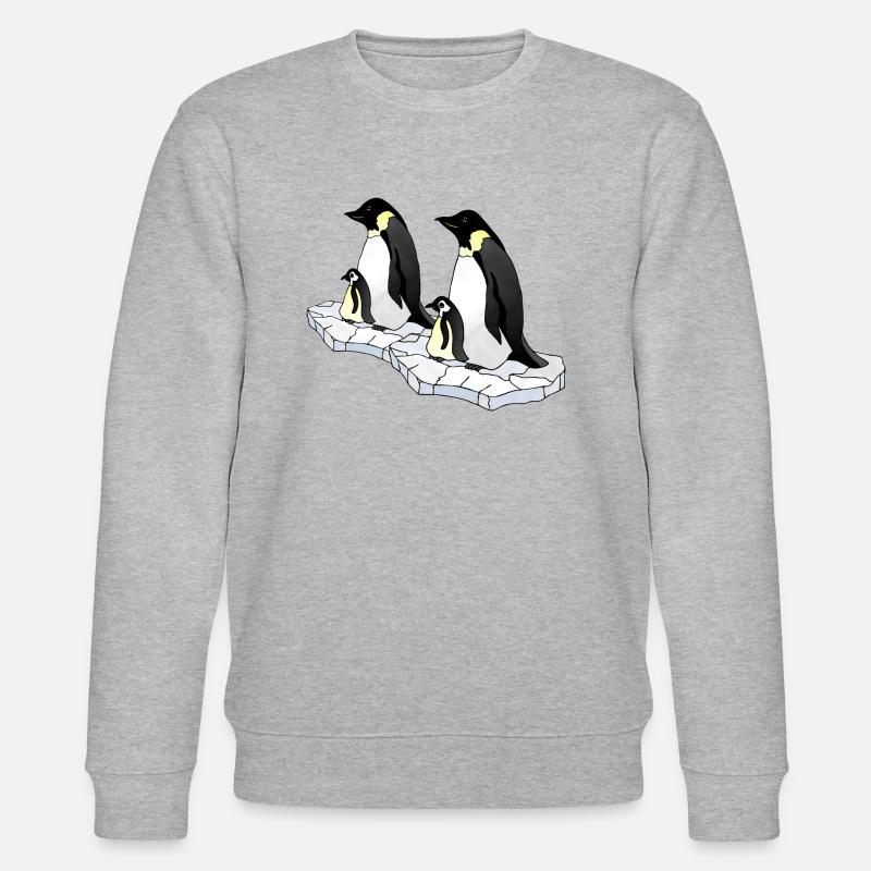 Penguins - Stanley/Stella CHANGER Unisex Organic Sweatshirt - heather grey