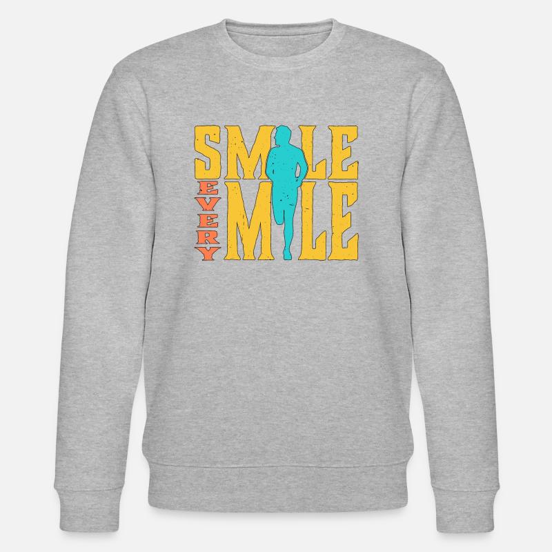 Souriez tous les kilomètres 5 - Sweat bio CHANGER Stanley/Stella Unisexe - gris chiné
