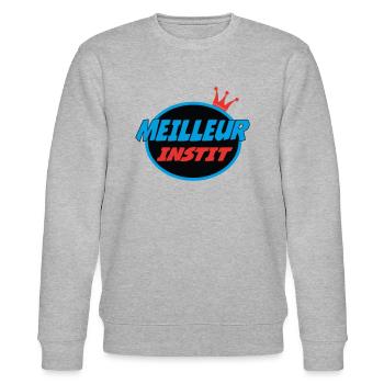BESTER LEHRER - Stanley/Stella Unisex Bio-Sweatshirt CHANGER  - Grau meliert - Vorne - Nik (191cm) & Marisol (170cm)