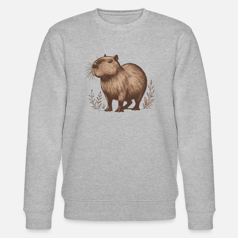 Capybara - Stanley/Stella Unisex Bio-Sweatshirt CHANGER  - Grau meliert