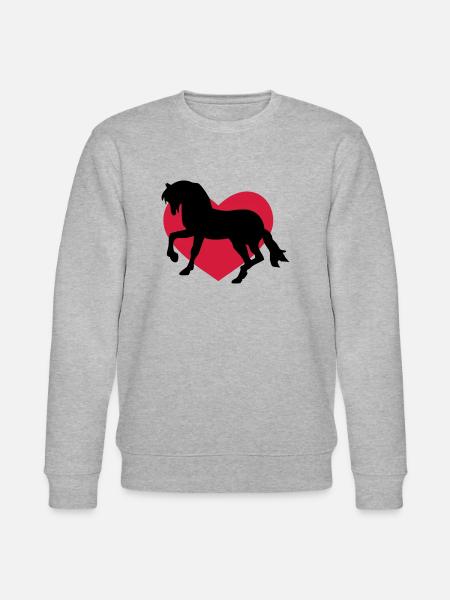 Pferd Liebe - Stanley/Stella Unisex Bio-Sweatshirt CHANGER - Grau meliert