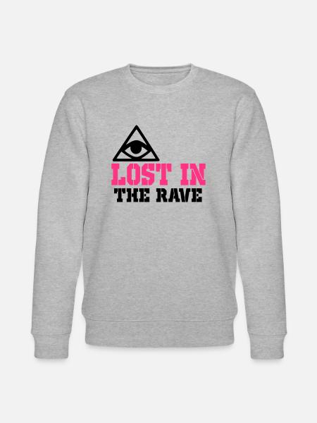 lost in the rave - Stanley/Stella CHANGER Unisex Organic Sweatshirt - heather grey