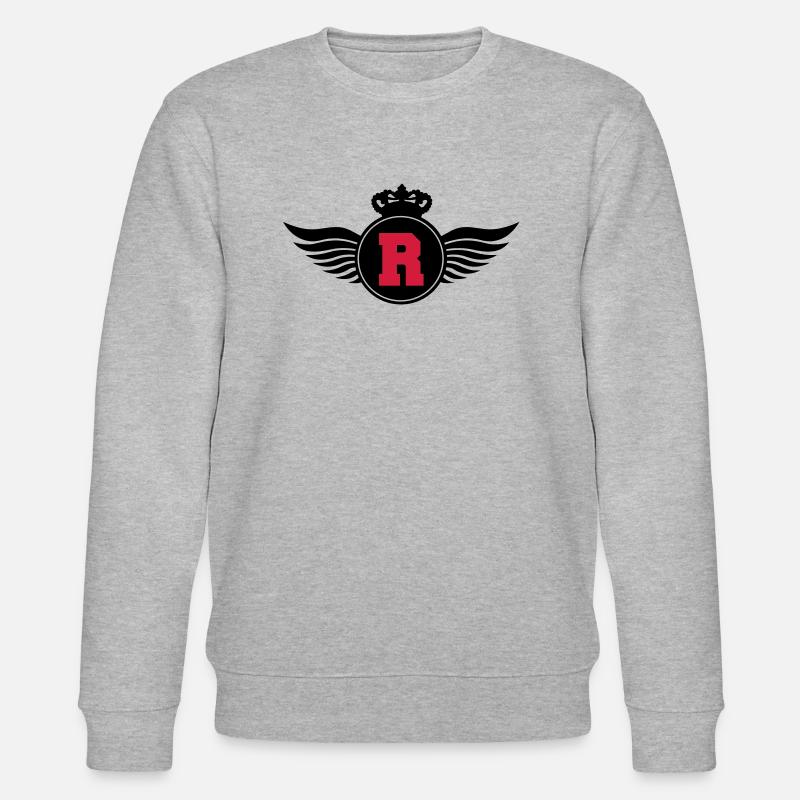 r_letter_shield_c2 - Stanley/Stella Unisex Bio-Sweatshirt CHANGER  - Grau meliert