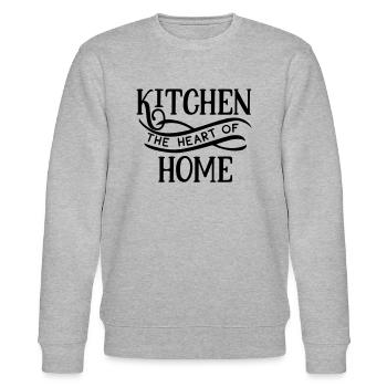 Küche Haushalt Kochen Essen Geschenk - Stanley/Stella Unisex Bio-Sweatshirt CHANGER  - Grau meliert - Vorne - Nik (191cm) & Marisol (170cm)