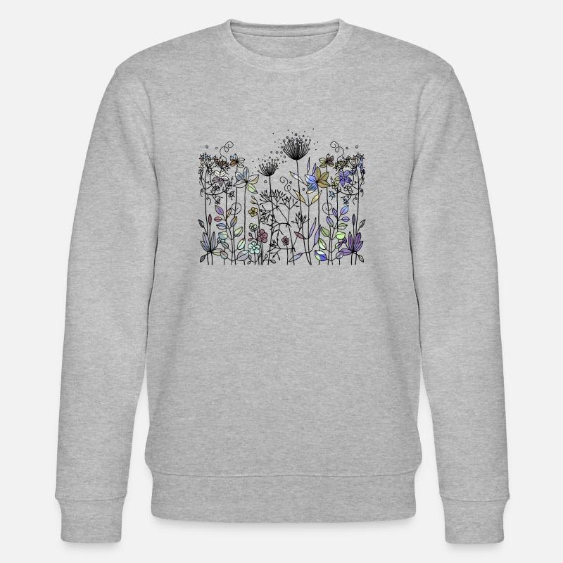 Blumen - Stanley/Stella Unisex Bio-Sweatshirt CHANGER  - Grau meliert
