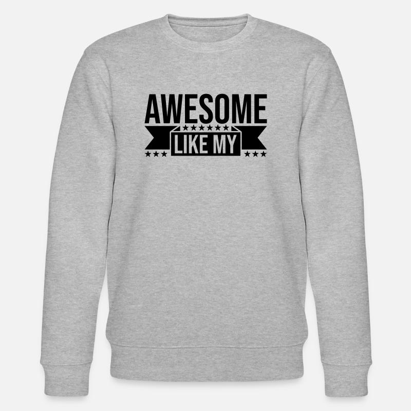 Einfügen Text Awesome Like - Stanley/Stella Unisex Bio-Sweatshirt CHANGER - Grau meliert