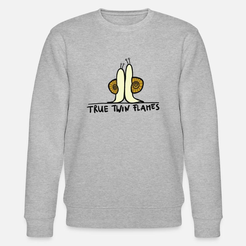 true twin flames - Stanley/Stella Unisex Bio-Sweatshirt CHANGER  - Grau meliert