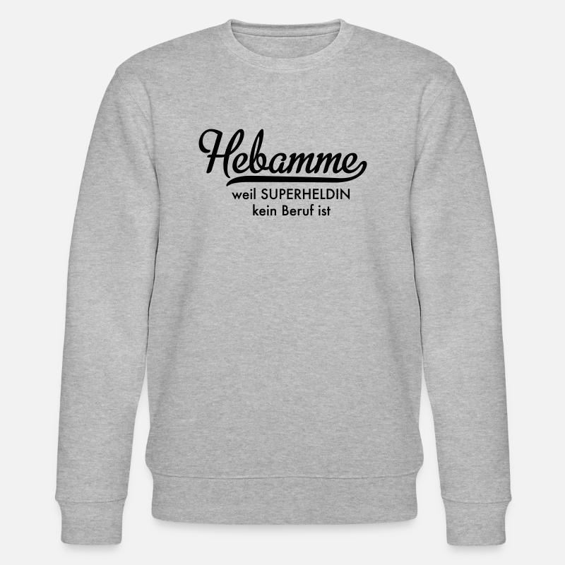 Hebamme - Stanley/Stella Unisex Bio-Sweatshirt CHANGER  - Grau meliert