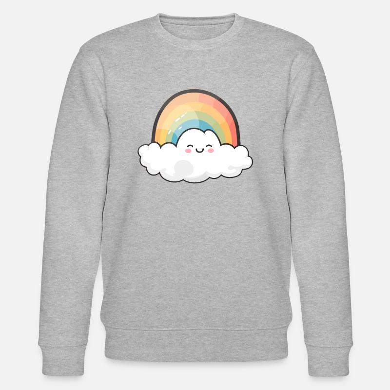 Cloud 'n' Rainbow - Sweat bio CHANGER Stanley/Stella Unisexe - gris chiné