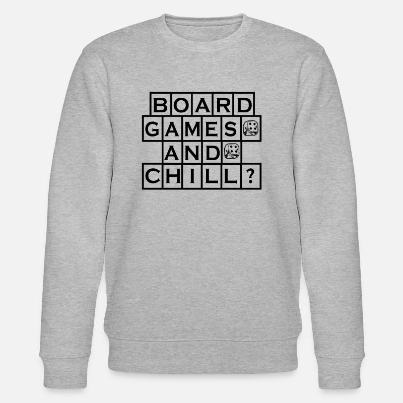Boardgame Chess Backgammon Game Night - Stanley/Stella CHANGER Unisex Organic Sweatshirt - heather grey