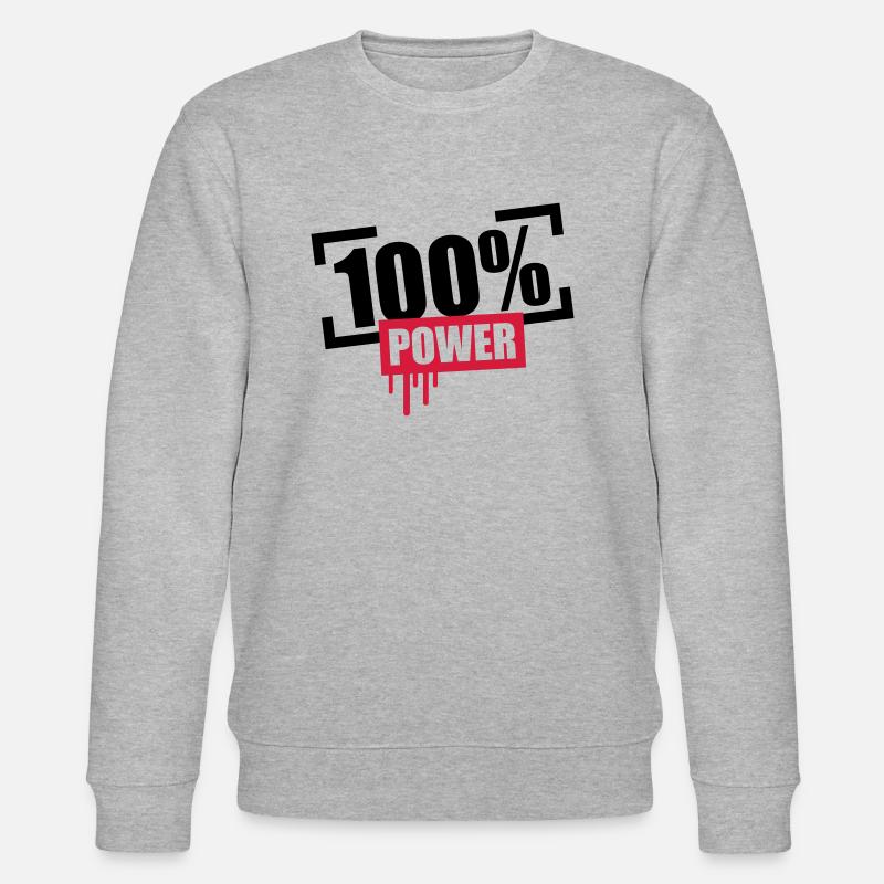 100 % Power Stempel - Stanley/Stella Unisex Bio-Sweatshirt CHANGER  - Grau meliert