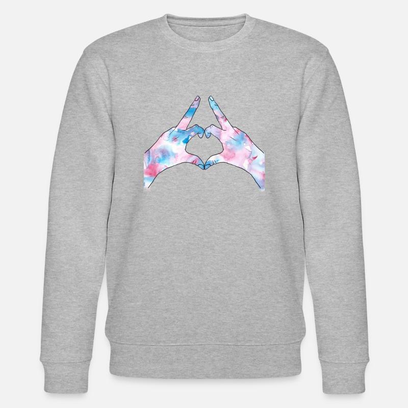 Finger und Herz - Stanley/Stella Unisex Bio-Sweatshirt CHANGER  - Grau meliert