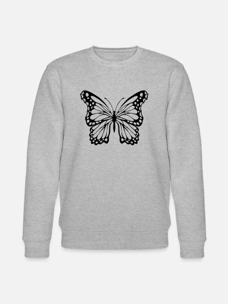 Schmetterling - Stanley/Stella Unisex Bio-Sweatshirt CHANGER - Grau meliert