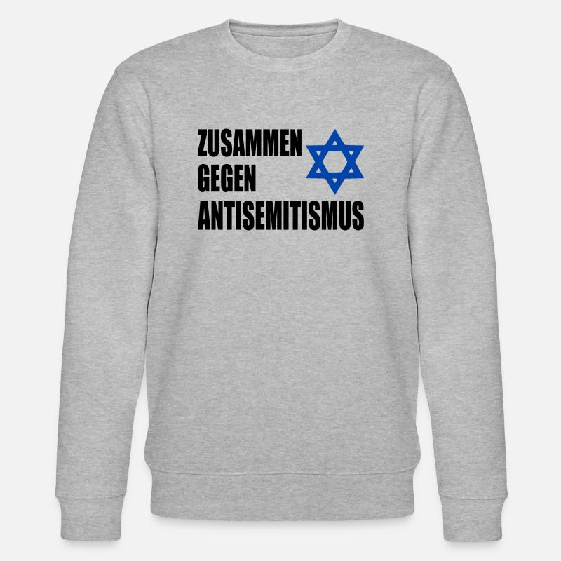 zusammen gegen antisemitismus - Stanley/Stella Unisex Bio-Sweatshirt CHANGER - Grau meliert