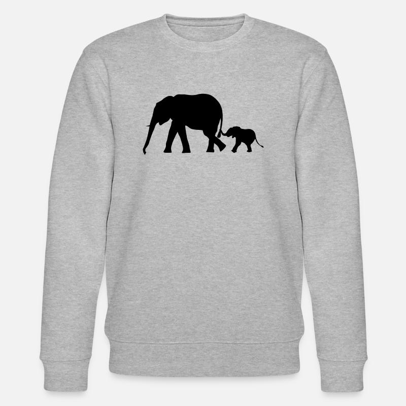 Elefanten - Elefant, elephant - Stanley/Stella Unisex Bio-Sweatshirt CHANGER  - Grau meliert