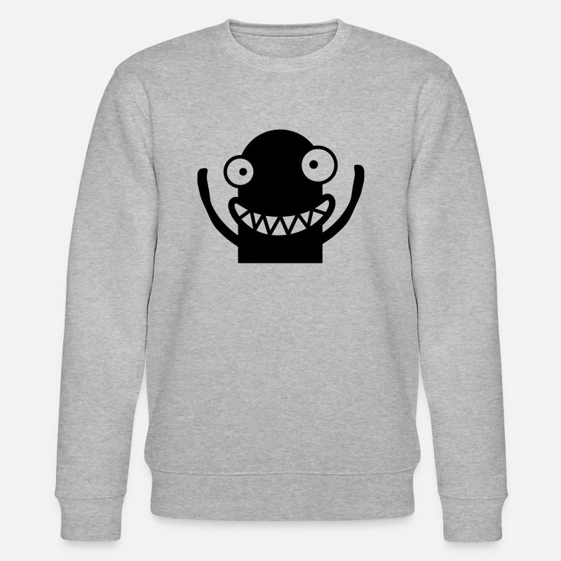 Funny Monster - Stanley/Stella Unisex Bio-Sweatshirt CHANGER  - Grau meliert