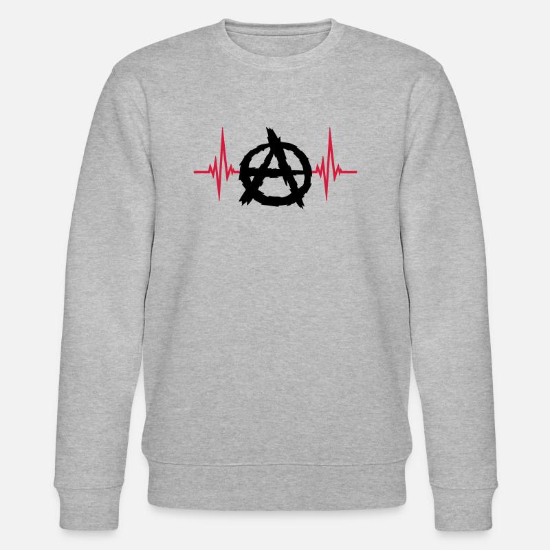 Logo de symbole d'anarchie d'impulsion - Sweat bio CHANGER Stanley/Stella Unisexe - gris chiné