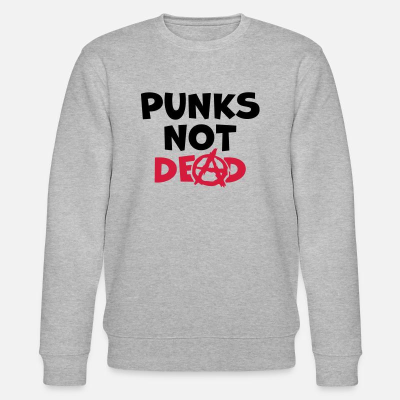 Zitat punks not dead - Stanley/Stella Unisex Bio-Sweatshirt CHANGER  - Grau meliert