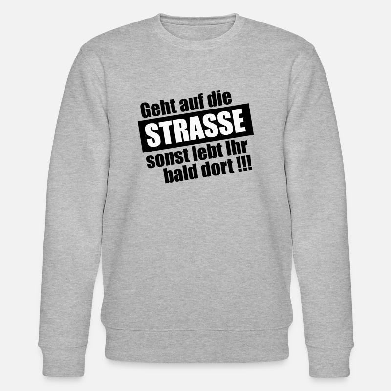 Geht auf die Straße - Stanley/Stella Unisex Bio-Sweatshirt CHANGER  - Grau meliert