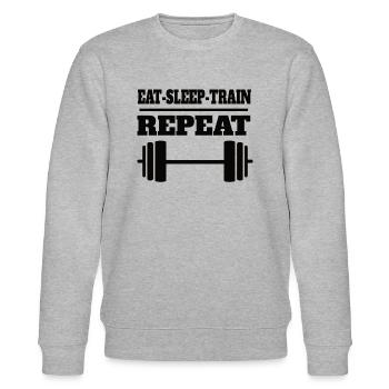 Fitness Strength Training Fit Muscle Bodybuilder - Sweat bio CHANGER Stanley/Stella Unisexe - gris chiné - Devant - Nik (191cm) & Marisol (170cm)