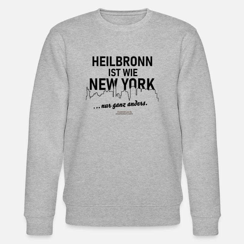 Heilbronn Sprüche Design - Stanley/Stella Unisex Bio-Sweatshirt CHANGER  - Grau meliert