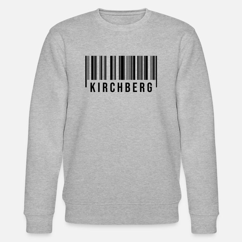 Erzgebirge Strichcode Kirchberg - Stanley/Stella Unisex Bio-Sweatshirt CHANGER  - Grau meliert