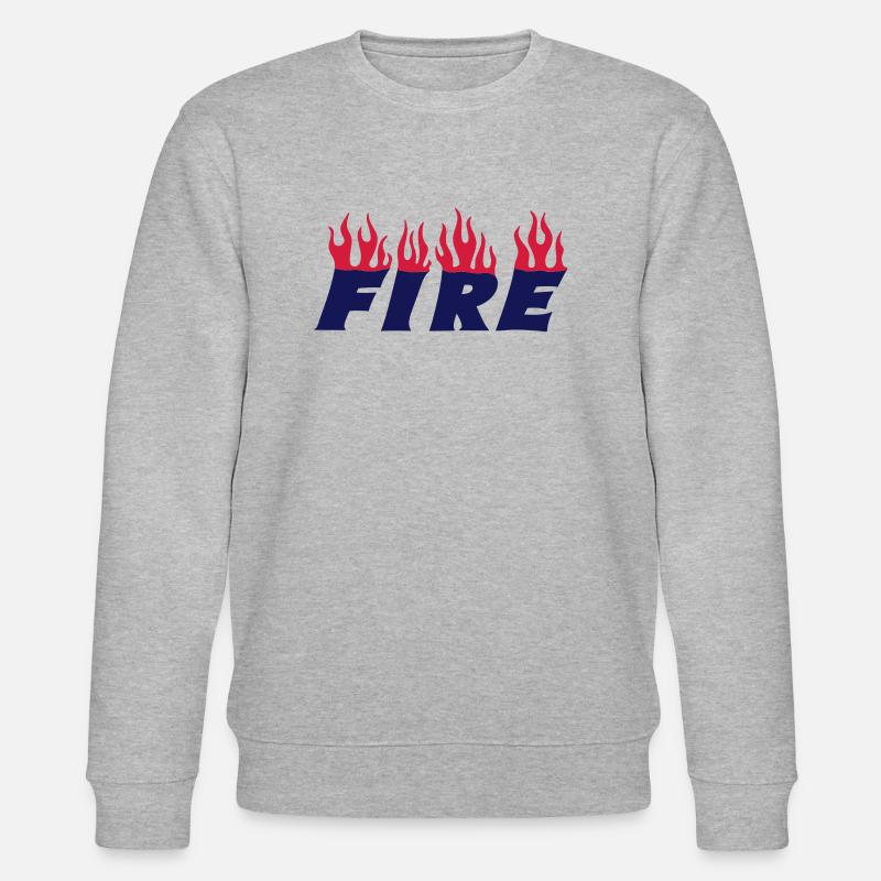 fire - Feuer - Stanley/Stella Unisex Bio-Sweatshirt CHANGER  - Grau meliert