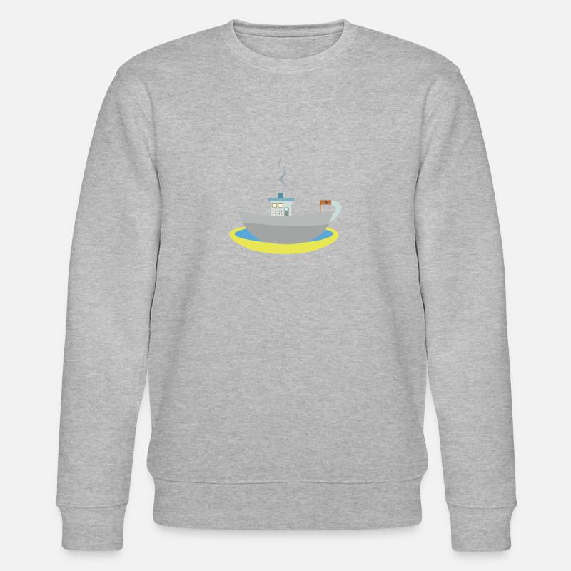 bateau tasse de café - Sweat bio CHANGER Stanley/Stella Unisexe - gris chiné