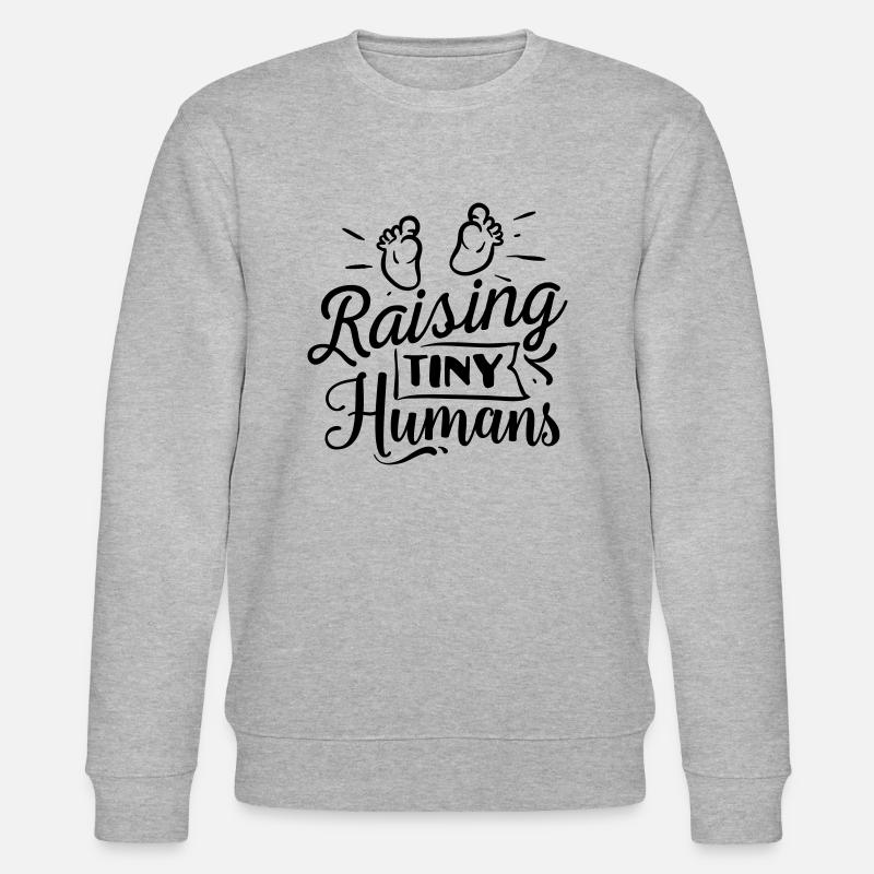 Raising tiny humans - Stanley/Stella CHANGER Unisex Organic Sweatshirt - heather grey