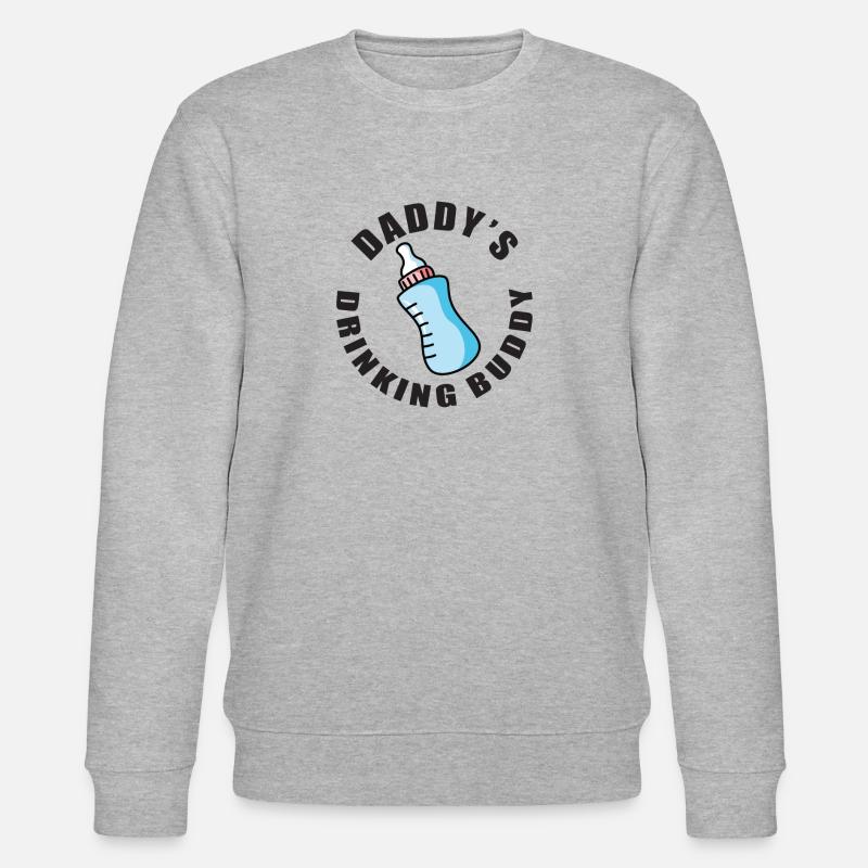 Daddy´s drinking buddy - Stanley/Stella Unisex Bio-Sweatshirt CHANGER  - Grau meliert