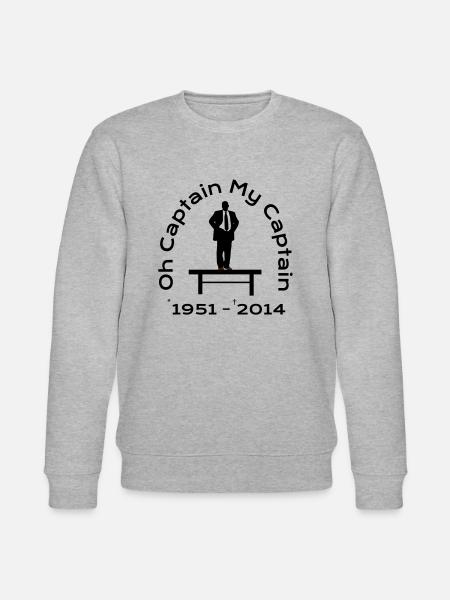 Åh kaptajn min kaptajn - hyldest - Stanley/Stella økologisk unisex-sweatshirt CHANGER  - grå meleret