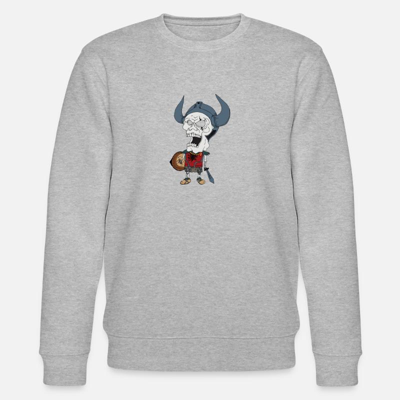 Wikinger Skelett Vikings - Stanley/Stella Unisex Bio-Sweatshirt CHANGER  - Grau meliert