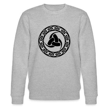 Odins Horn, Runen, Keltischer Endlos Knoten - Stanley/Stella Unisex Bio-Sweatshirt CHANGER  - Grau meliert - Vorne - Nik (191cm) & Marisol (170cm)