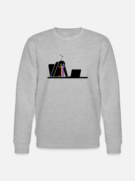 Geek Jackpot Funny Graphic - Stanley/Stella CHANGER Unisex Organic Sweatshirt - heather grey