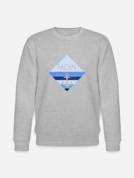 moin blau - Stanley/Stella Unisex Bio-Sweatshirt CHANGER - Grau meliert